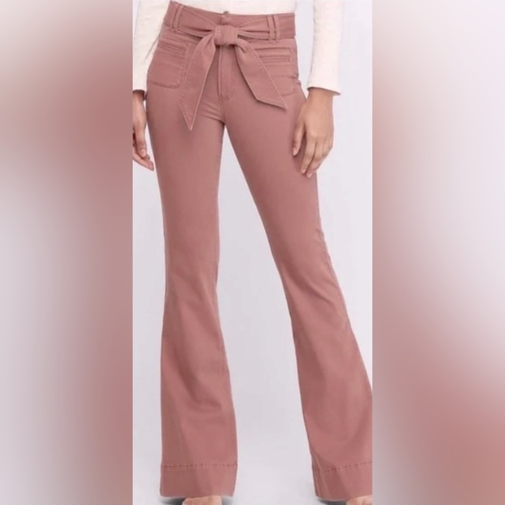 Express Pink High-Rise Bell Flare Pants